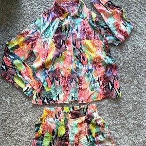MINA MONROE 2 Piece Co-Ord Shirt & Short Set